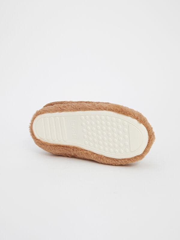 Nakışlı Pelüş Kız Çocuk Ev Botu Panduf - Görsel 7