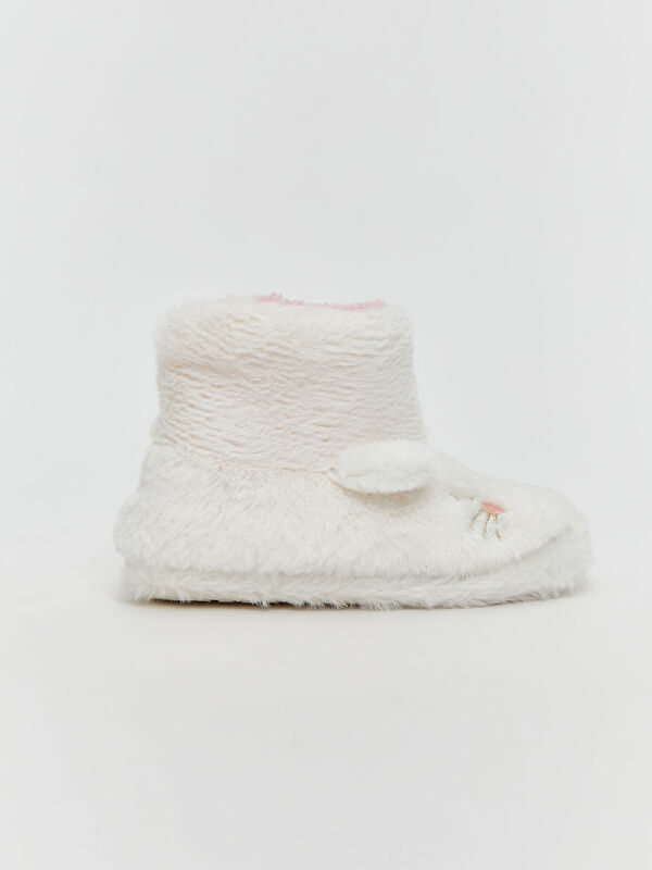 Tavşan Figürlü Pelüş Kız Bebek Ev Botu - Görsel 3