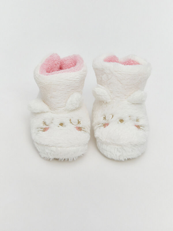 Tavşan Figürlü Pelüş Kız Bebek Ev Botu - Görsel 4