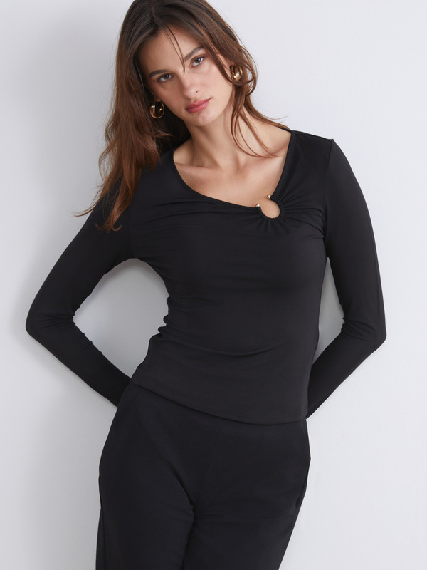 LCW Vision Crew Neck Ruched Women's T-Shirt