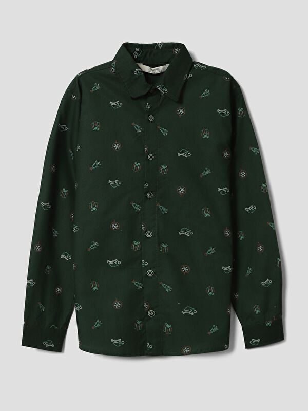 LCW Kids Patterned Long Sleeve Boys' Shirt