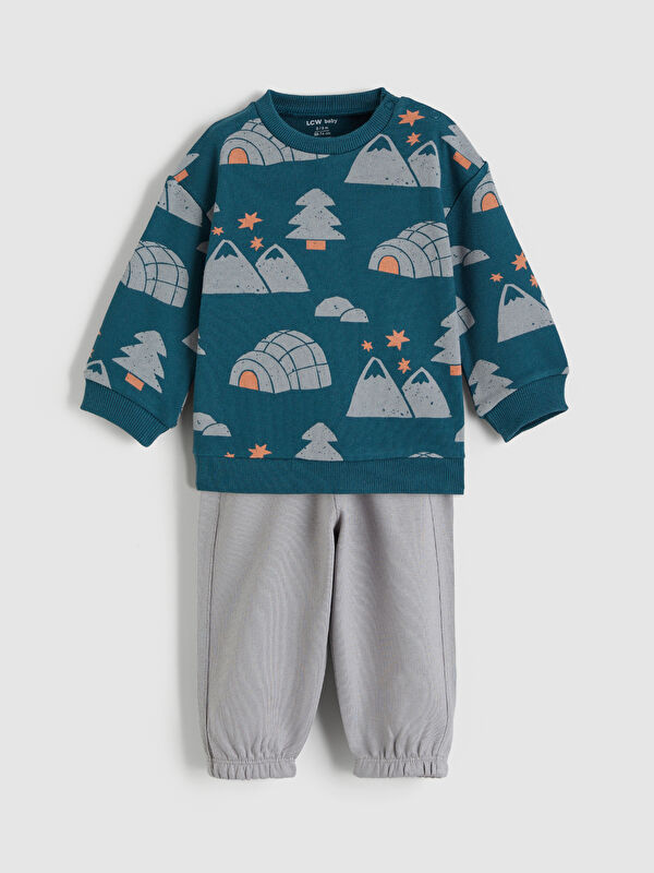 LCW baby Baby Boys' Sweatshirt and Jogger Sweatpants