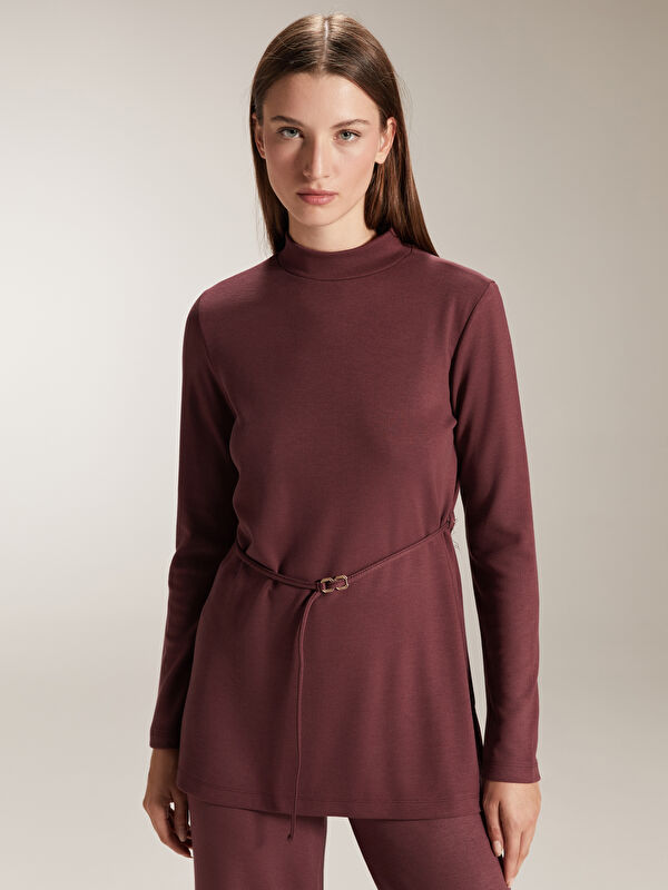 LCW Modest Dik Yaka Kadın Sweatshirt Tunik