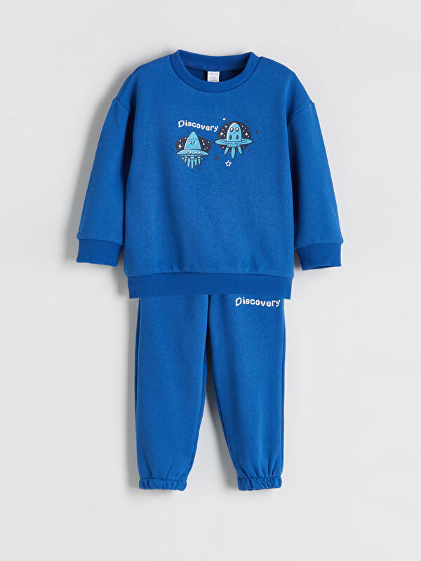 LCW ECO Baskılı Erkek Çocuk Sweatshirt ve Eşofman Alt 2'li