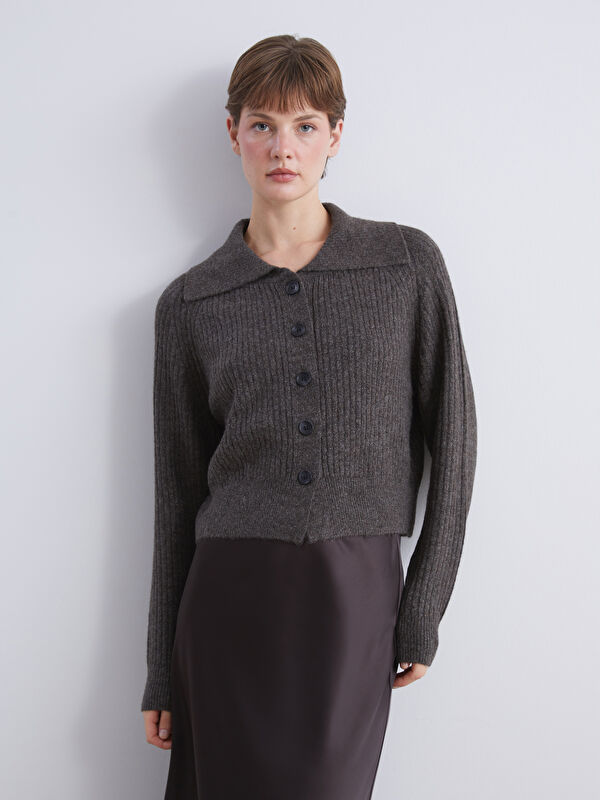 LCW Vision Polo Neck Women's Knitwear Cardigan