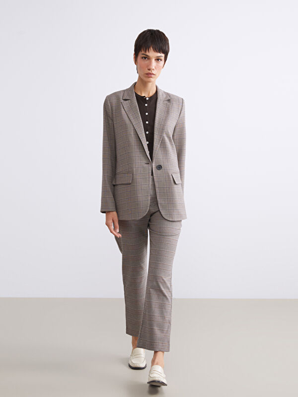 LCW Vision Pantalon Écossais Évasé pour Femmes