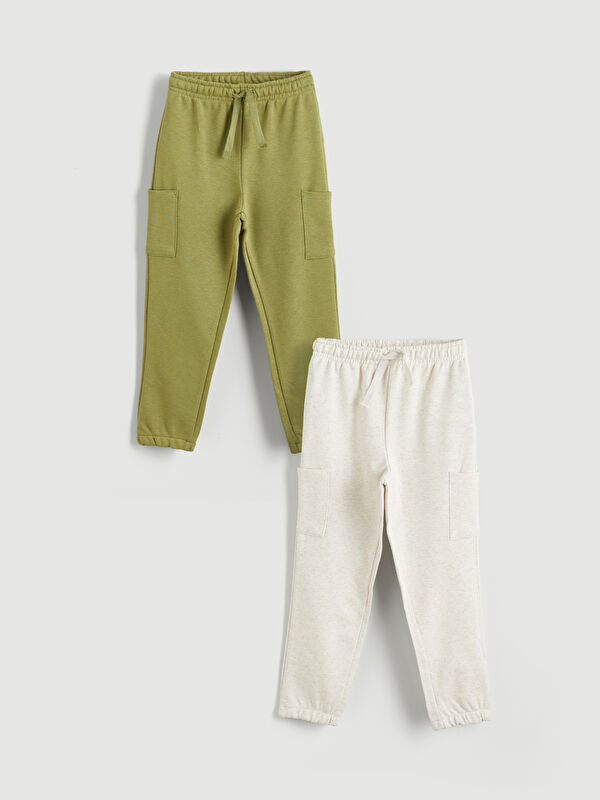 LCW Kids Beli Lastikli Erkek Çocuk Jogger Eşofman Altı 2'li