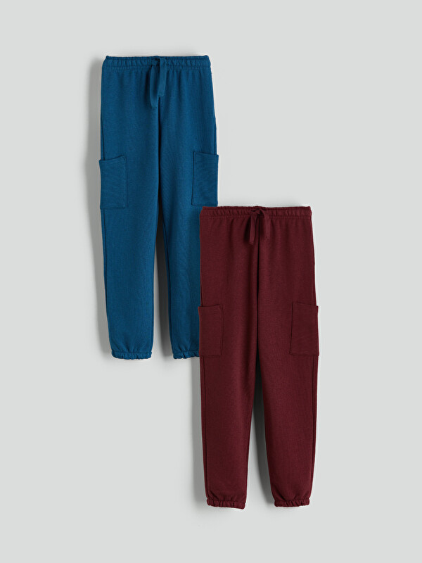 LCW Kids Beli Lastikli Erkek Çocuk Jogger Eşofman Altı 2'li