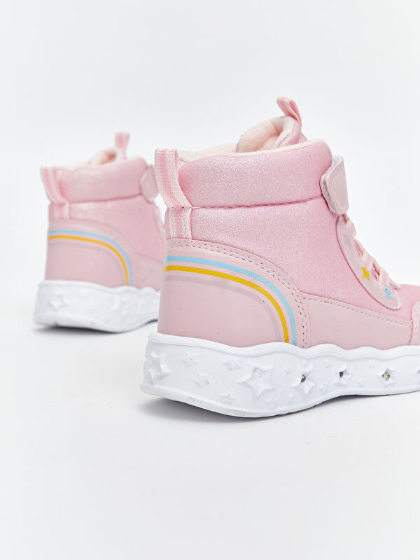 Bağcıklı ve Cırt Cırtlı Tabanı Işıklı Kız Bebek Bot - Görsel 7