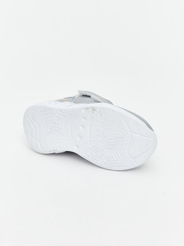 Bağcıklı ve Cırt Cırtlı Tabanı Işıklı Kız Bebek Bot - Görsel 6