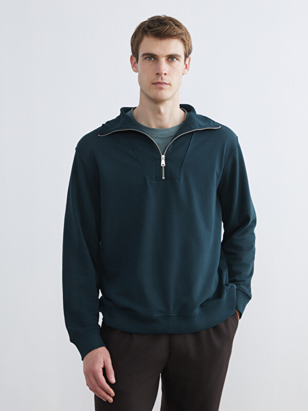 LCW Vision Funnel Neck Men's Thick Sweatshirt