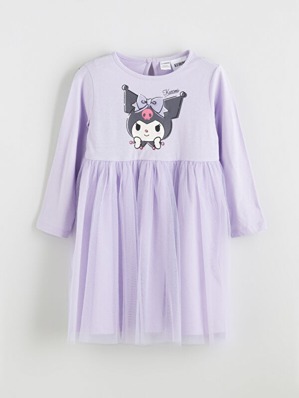 LCW Kids Crew Neck Kuromi Printed Girls' Dress