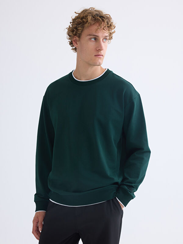 XSIDE Bisiklet Yaka Erkek Sweatshirt