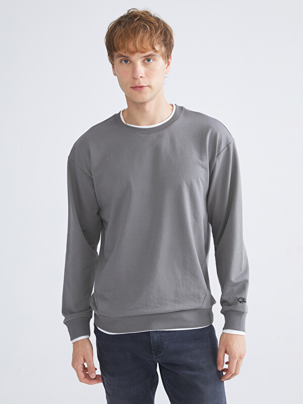 XSIDE Bisiklet Yaka Erkek Sweatshirt