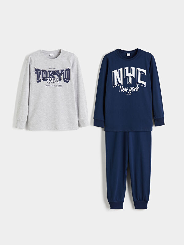 LCW Kids Crew Neck Boys' Pyjama Set