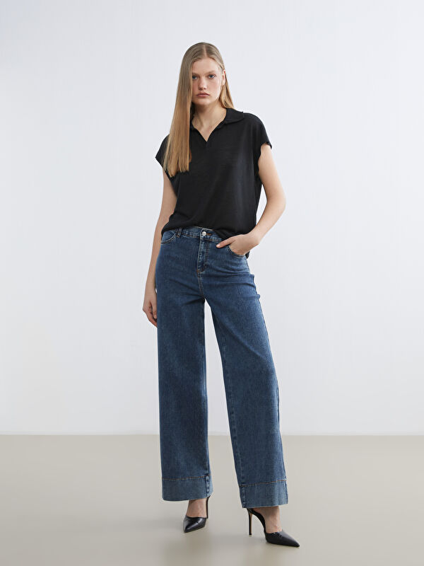 LCWAIKIKI Classic Wideleg Kadın Jean Pantolon