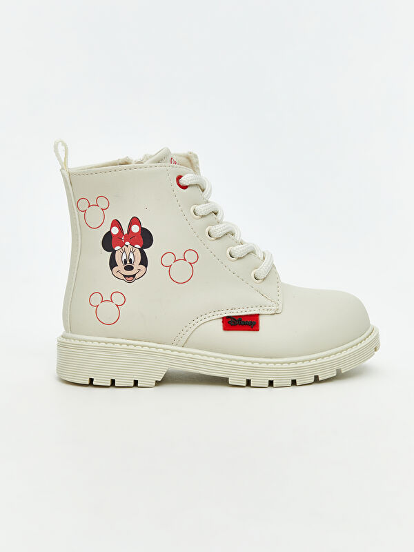 Minnie Mouse Baskılı Kız Bebek Bot - Görsel 3