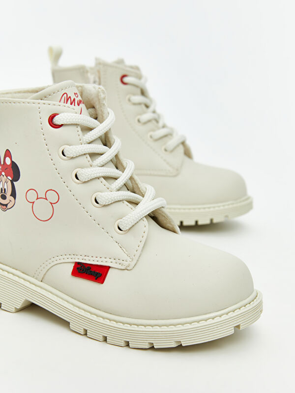 Minnie Mouse Baskılı Kız Bebek Bot - Görsel 4