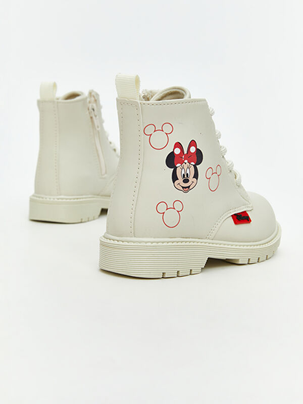 Minnie Mouse Baskılı Kız Bebek Bot - Görsel 6