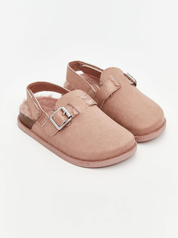 LCW STEPS پێڵاوی نەعلی ماڵەوەی بۆ کچانی ساوا بە چەرمەی دەستکردی سادە