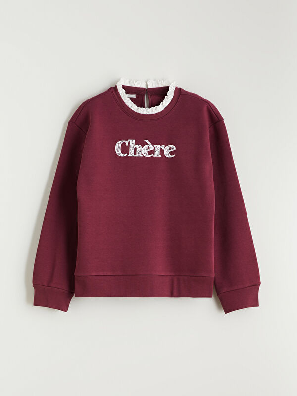 LCW Kids Bisiklet Yaka Kız Çocuk Sweatshirt