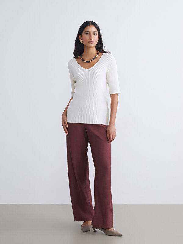 LCW Modest Beli Lastikli Kadın Pantolon