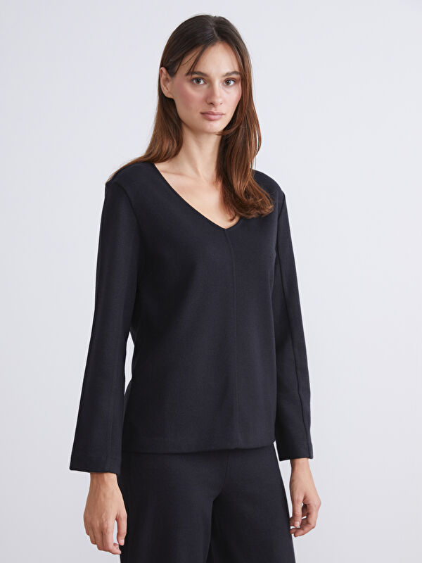 LCW Vision V Neck Women's Sweatshirt