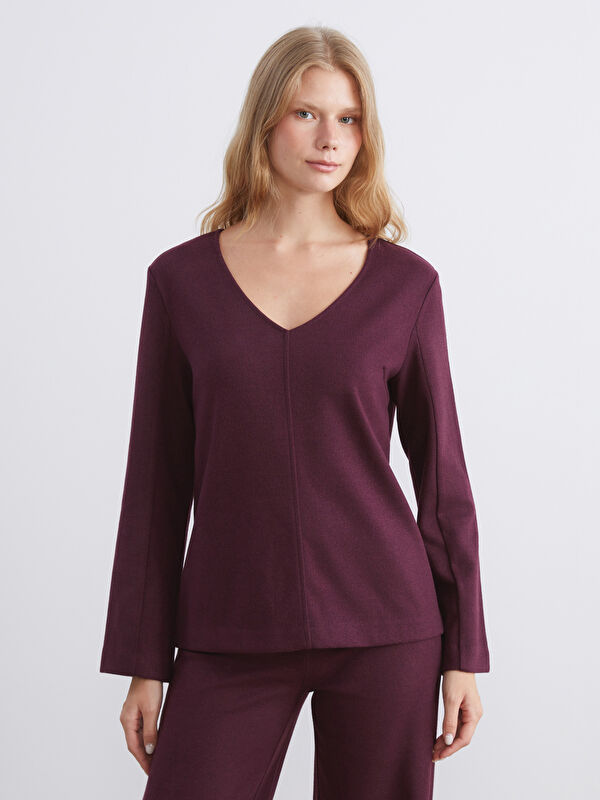 LCW Vision V-Ausschnitt Sweatshirt für Damen