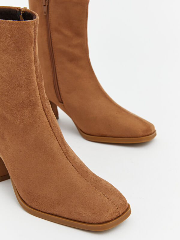 Lcw Steps Kahverengi Lcw Steps Süet Görünümlü Kadın Topuklu Bot