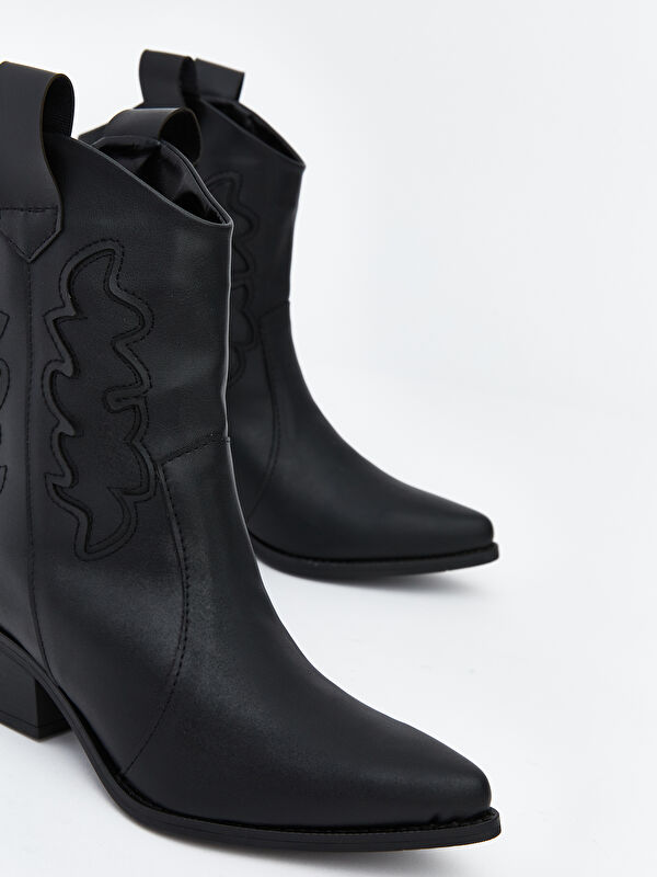 Süet Görünümlü Kadın Çizme - Görsel 4