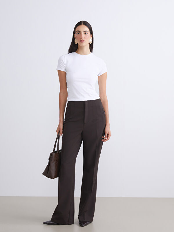 LCW Vision Pantalon Jambe Large Coupe Svelte pour Femmes
