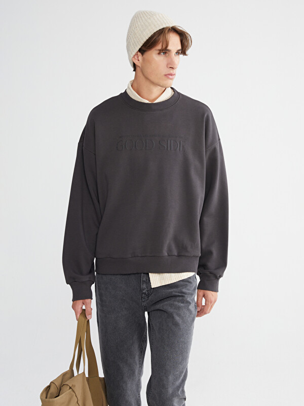 XSIDE Crew Neck Printed Thick Men's Sweatshirt