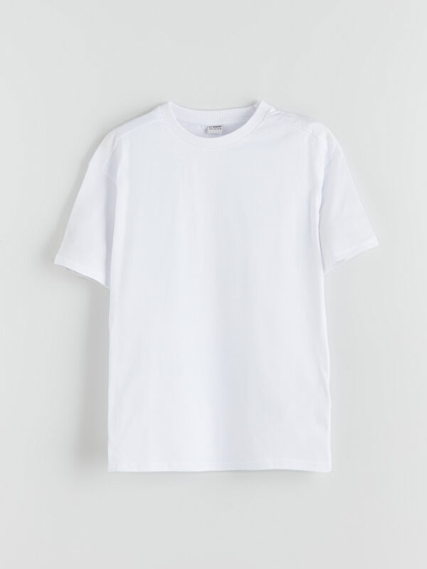 LCW Kids Bisiklet Yaka Basic Erkek Çocuk Tişört