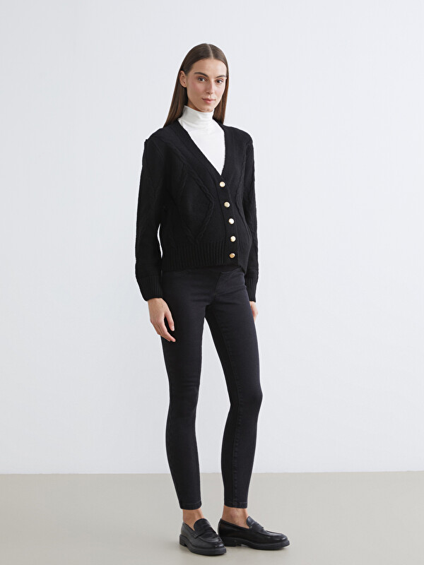 LCW Comfort Karın Panelli Slim Mom Kadın Jean Pantolon
