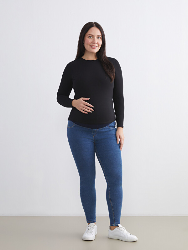 LCW Comfort Karın Panelli Slim Mom Kadın Jean Pantolon