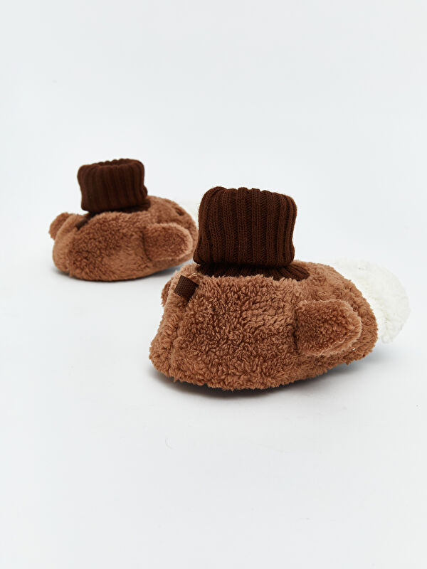 Hayvan Nakışlı Pelüş Erkek Bebek Ev Botu Panduf - Görsel 6