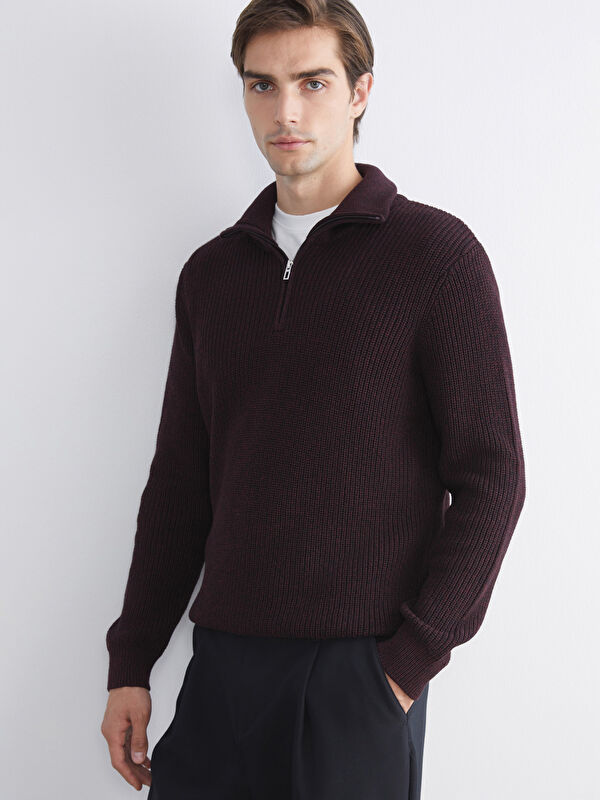 LCW Vision Pullover mit Reißverschluss und Trichterkragen für Herren aus Strick