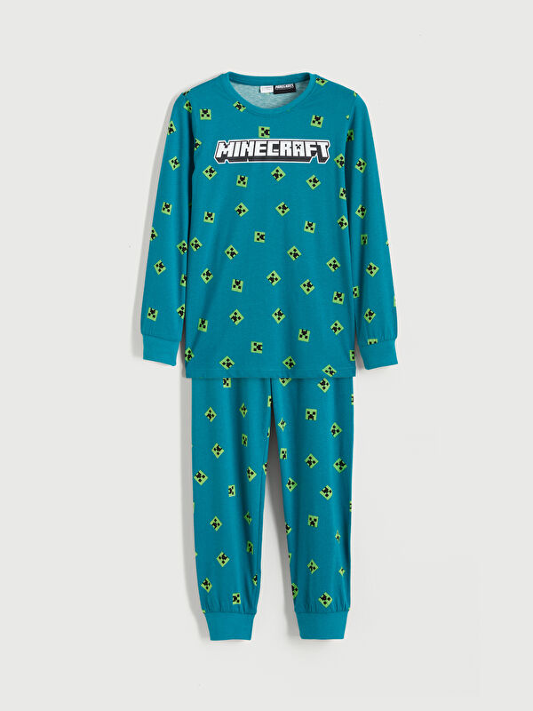 LCW Kids Minecraft Baskılı Erkek Çocuk Pijama Takımı
