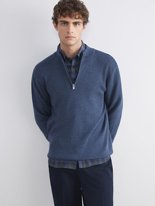 SOUTHBLUE Men's High-Neck Knit Sweater