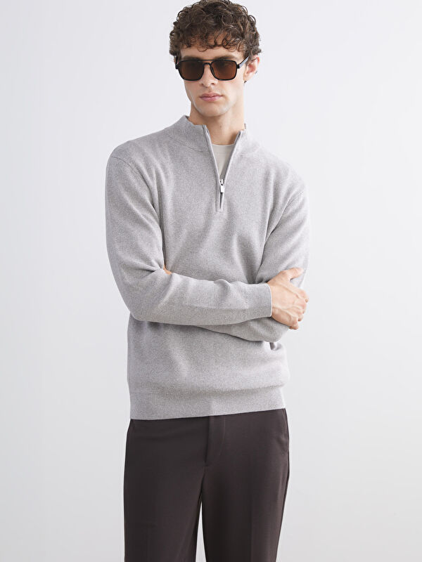 SOUTHBLUE Men's Stand-Collar Knit Sweater
