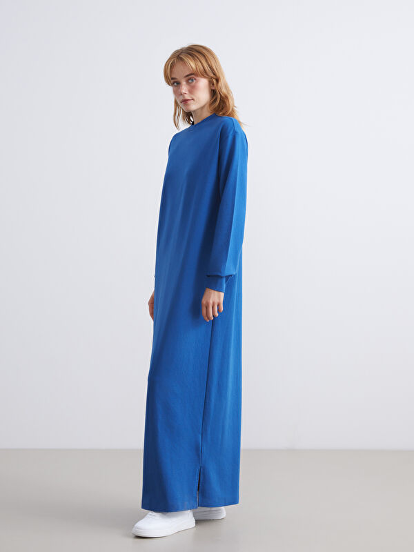 LCW Modest Bisiklet Yaka Sweatshirt Elbise