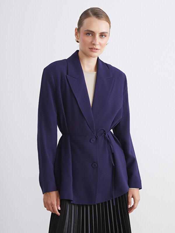 LCW Modest Beli Kuşaklı Kadın Blazer Ceket