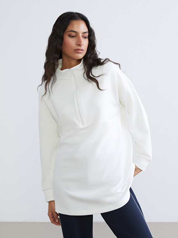LCW Modest Dik Yaka Kadın Sweatshirt Tunik