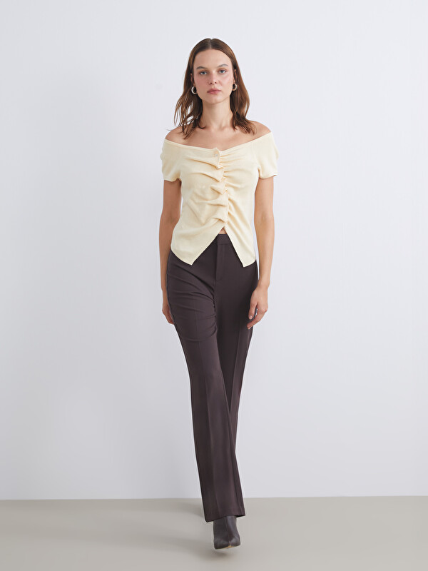 LCW Vision Slim Fit Flared Women's Trousers