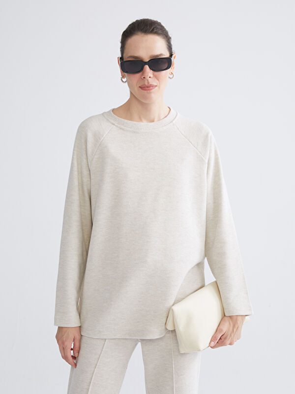 LCW Comfort Bisiklet Yaka Kadın Sweatshirt