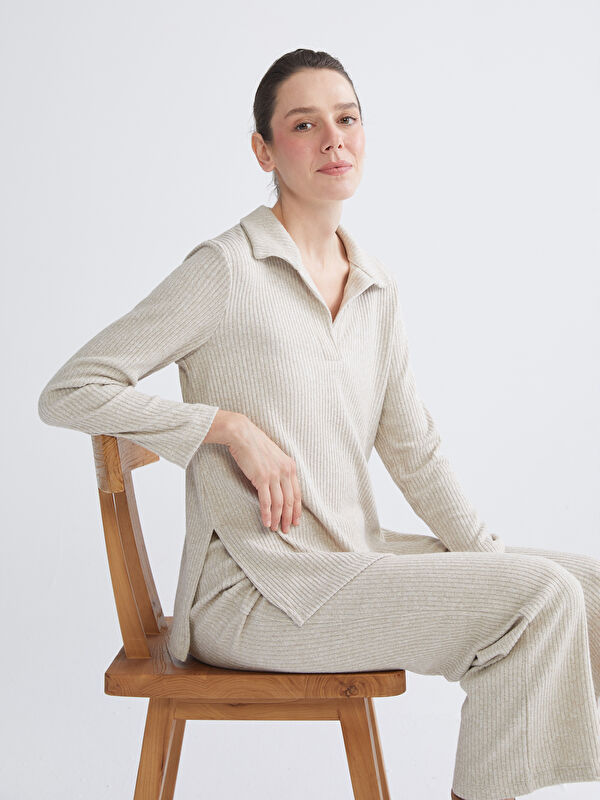 LCW Comfort Polo Yaka Kadın Sweatshirt