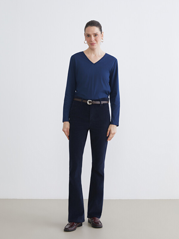 LCWAIKIKI Classic Uske Somotne Pantalone za Žene