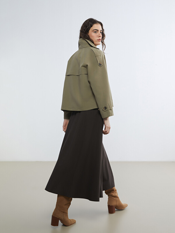 LCW Modest Beli Fermuarlı Kloş Etek