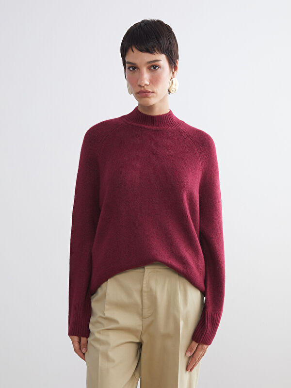 LCW Vision Half Turtleneck Oversize Women's Knitwear Sweater