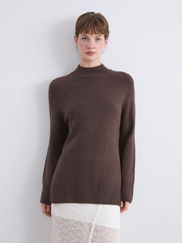 LCW Vision Half Turtleneck Oversize Women's Knitwear Sweater